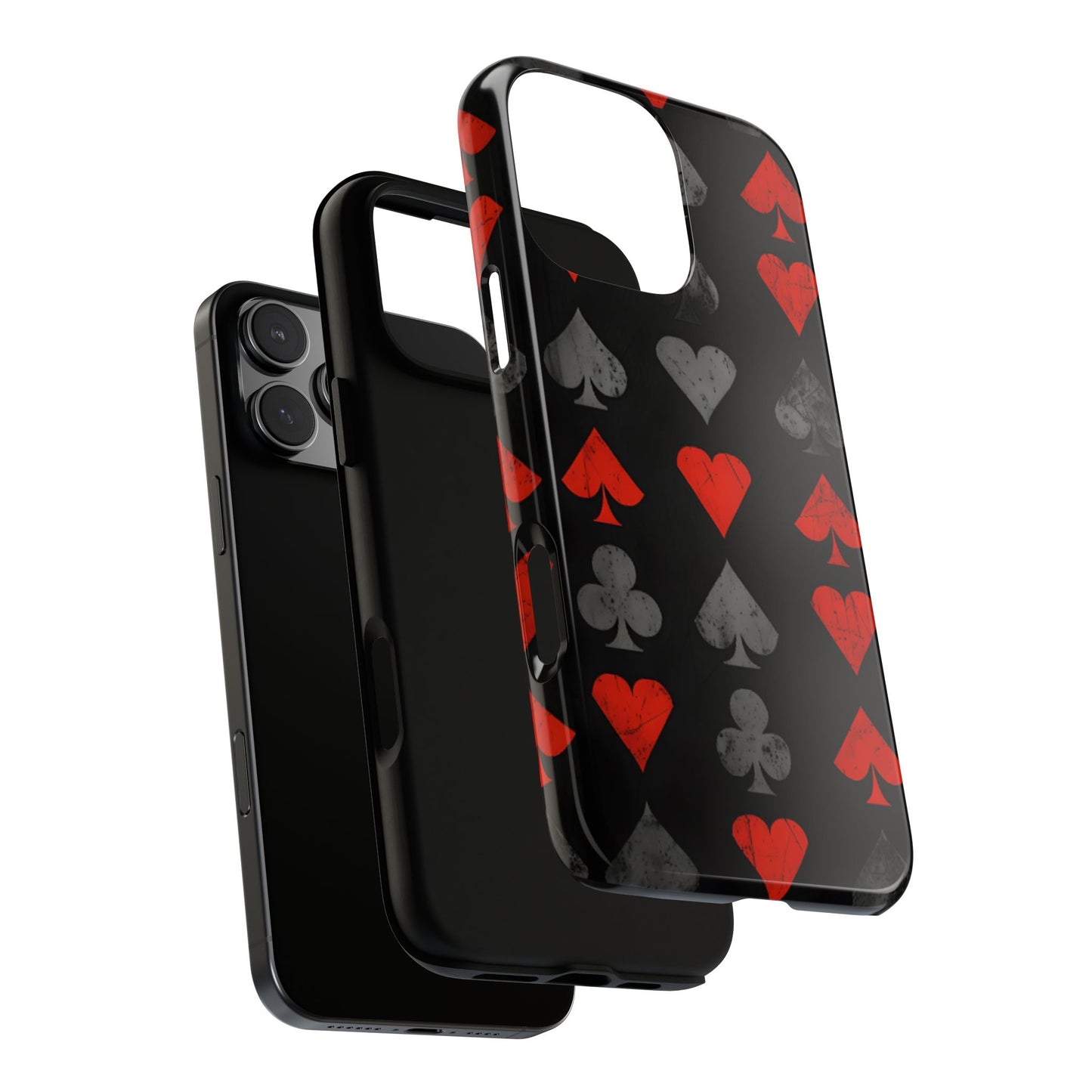 Dark Wonderland Suits Tough Phone Case Gothic Alicecore Aesthetic, Coquette Horror Style, Compatible with iPhone, Galaxy, and Google Phones