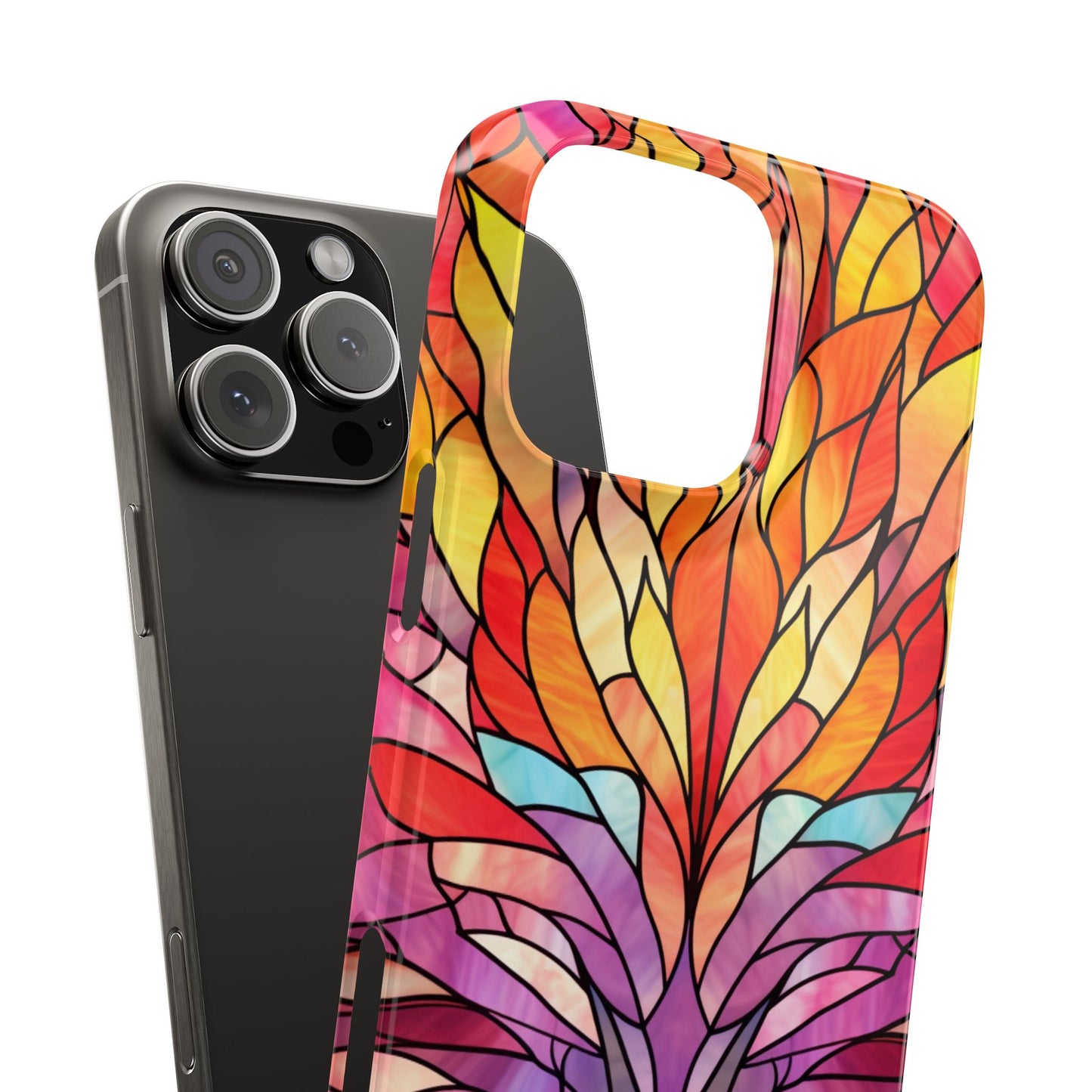 Vibrant Floral Slim Phone Cases, Colorful Smartphone Cover, Artistic Phone Skin, Unique Gift for Her, Nature-Inspired Accessory