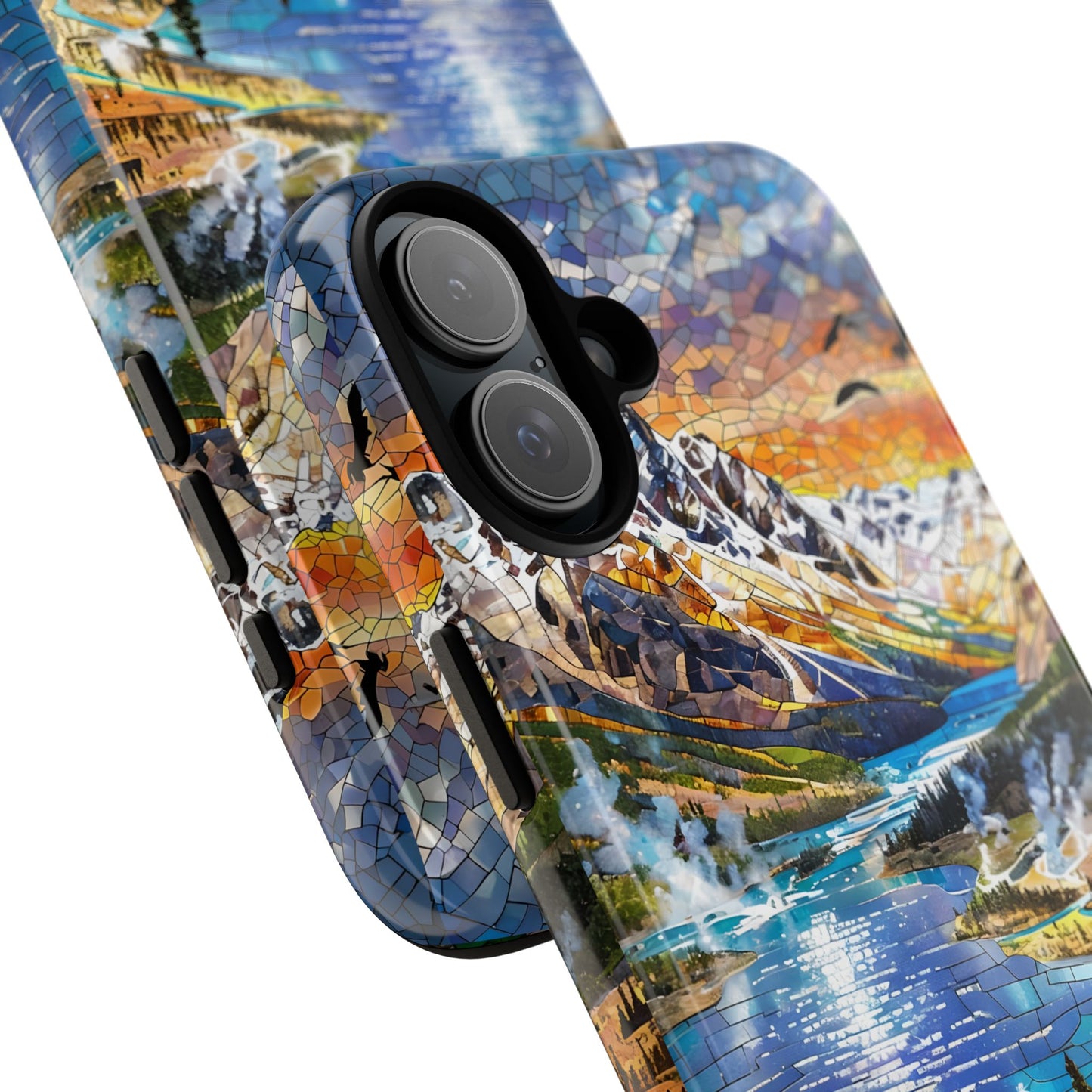 Yellowstone National Park Phone Case, Mosaic Phone Case, Yellowstone National Park Gift, Scenic Mountains Phone Cover, Landscape Aesthetic