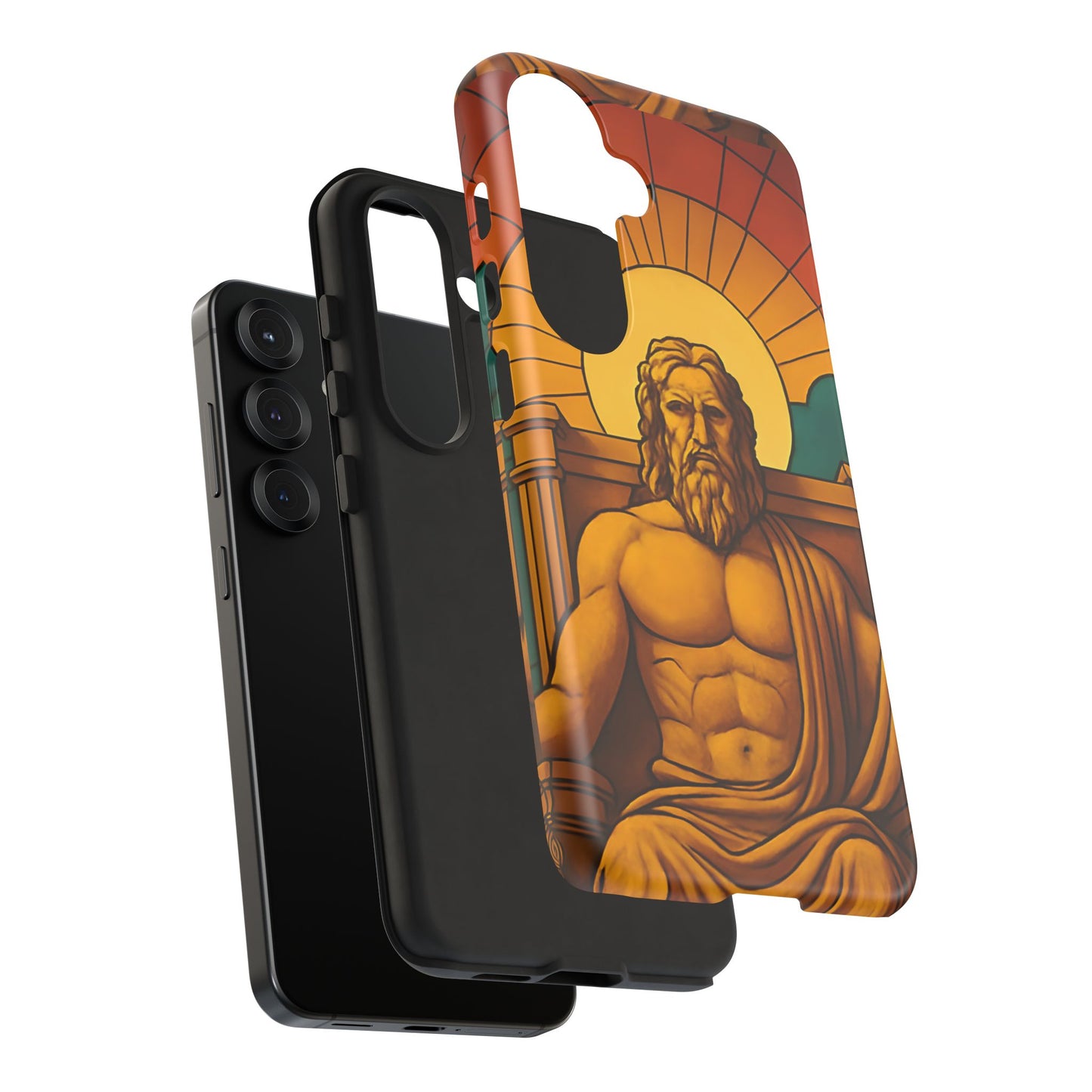 Olympia Zeus Statue Tough Phone Case - Classic Greek Art Design, Historic World Wonder Aesthetic, Compatible with iPhone, Galaxy, and Google