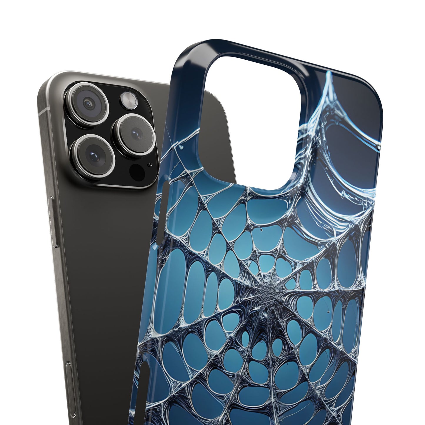 Spider Web Slim Phone Case - Artistic Design for Halloween, Unique Gift, Phone Accessories, Trendy Tech Style, Eco-Friendly Case