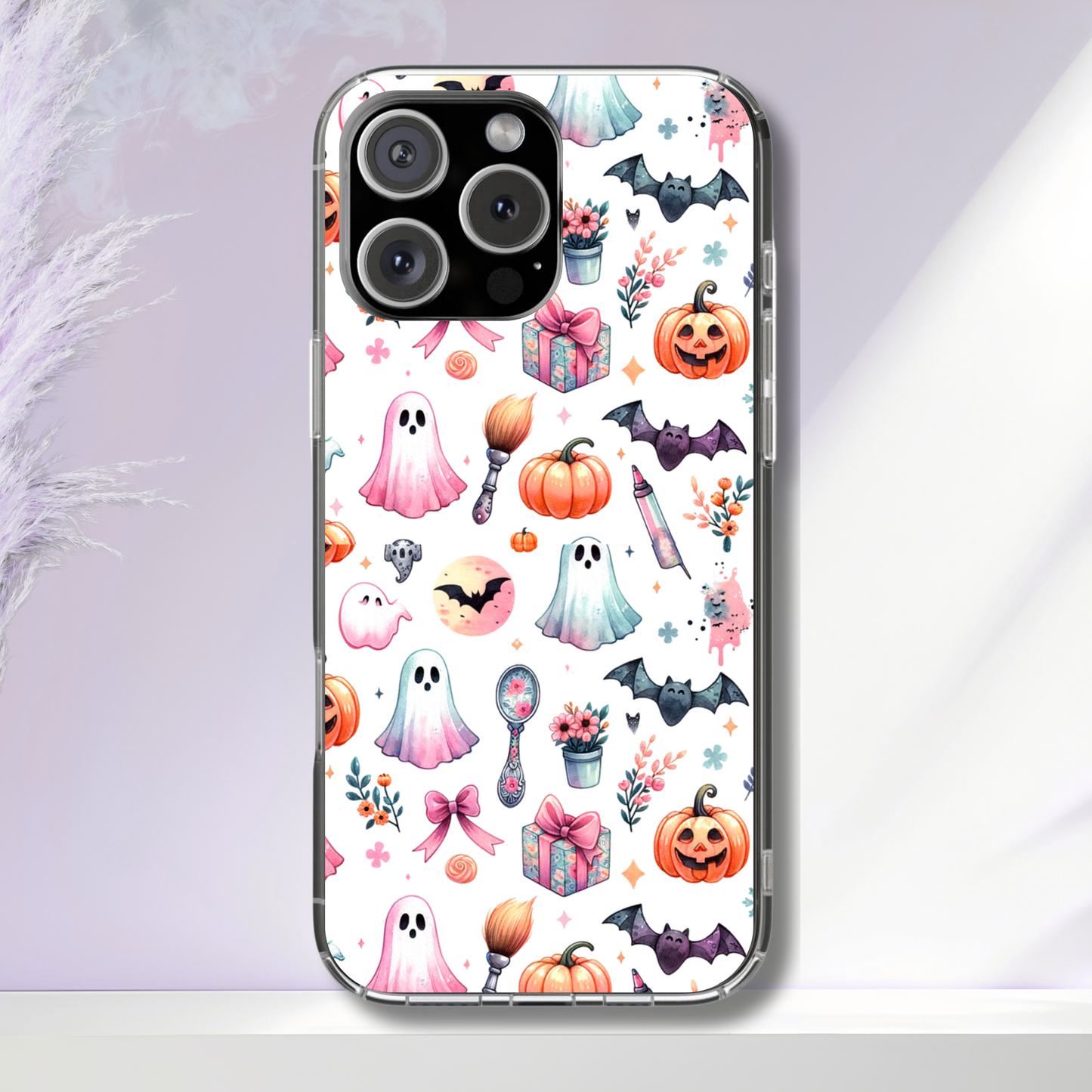 Summerween Ghost Phone Case, Coquette Ghost Phone Case, Funny Spooky Cute Case, Kawaii Halloween Aesthetic Case, Beachy Spooky Vibe Gift