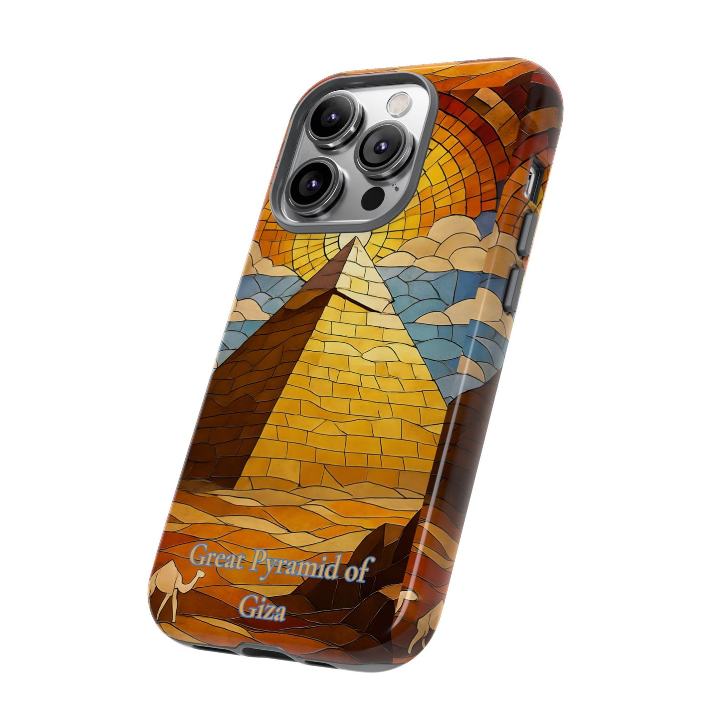 Great Pyramid of Giza Tough Phone Case - Ancient Egypt Aesthetic, World Wonder Art Design, Compatible with iPhone, Galaxy, and Google Phones