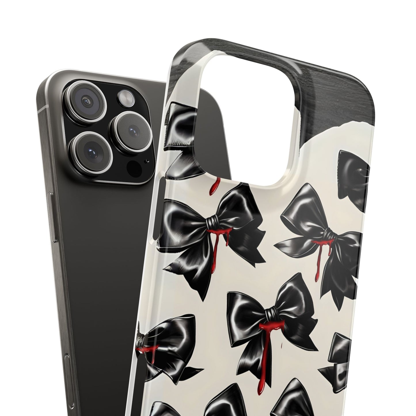 Spooky Halloween Slim Phone Case, Goth Coquette Aesthetic, Cute Horror Style, Perfect for Birthdays and Special Occasions