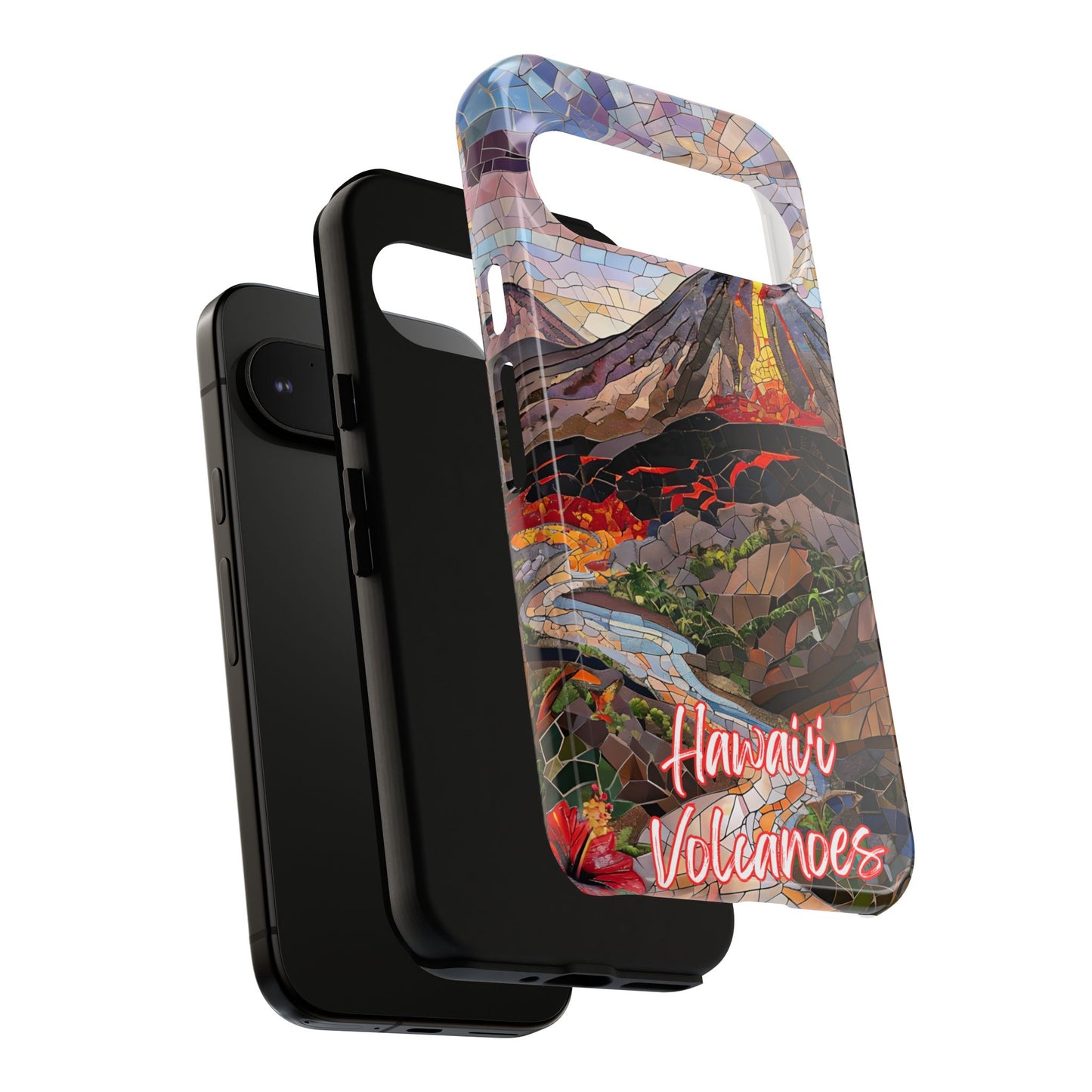 Hawaii Volcanoes National Park Hawaii Phone Case, Mosaic Phone Case, Hawaii Nature Art, National Park Gift, Scenic Waterfall Phone Cover