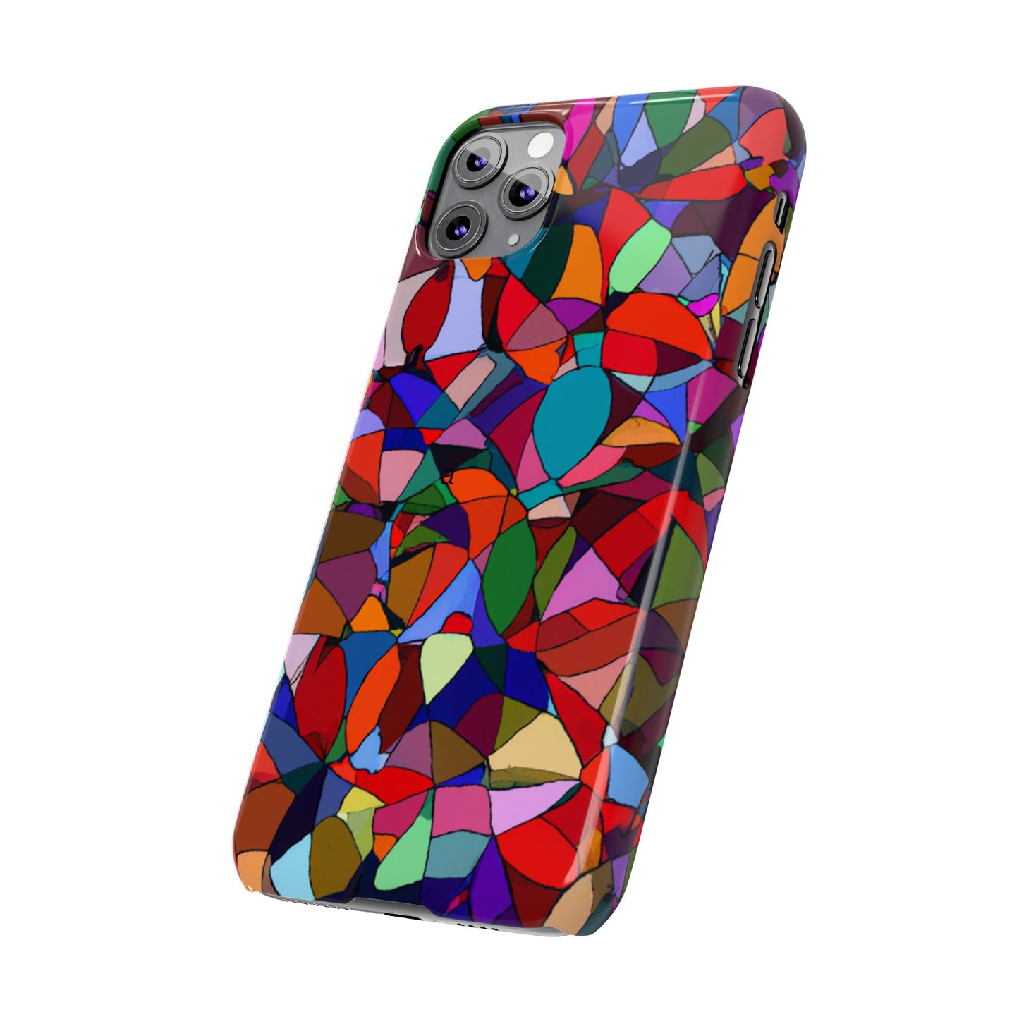 Colorful Stained Glass Modern Abstract- Colorful Art, Stylish Accessory, Fun Gift, Unique Design, Phone Protection