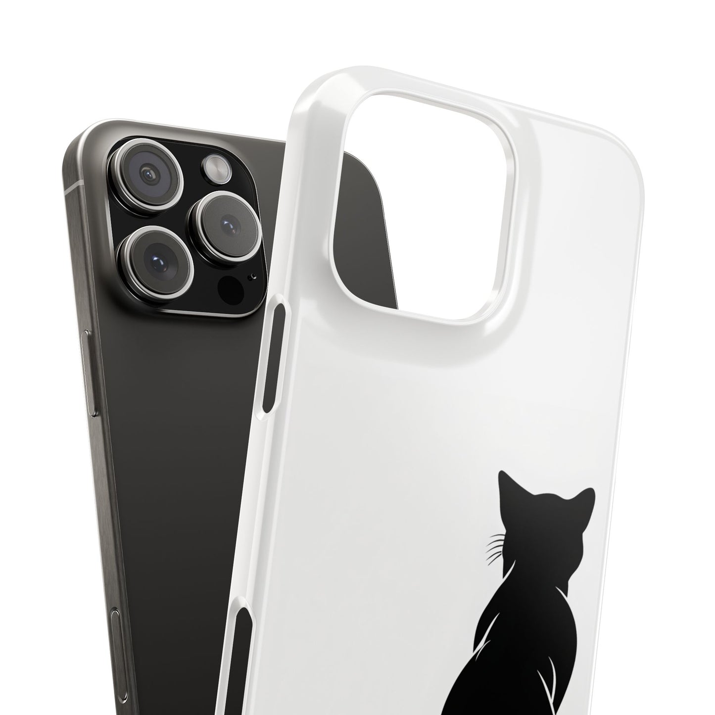 Black Cat Halloween Slim Phone Case Coquette, Creepy Cute Gift for Her, Goth Coquette Spooky Case, Compatible with iPhone, Galaxy, Google