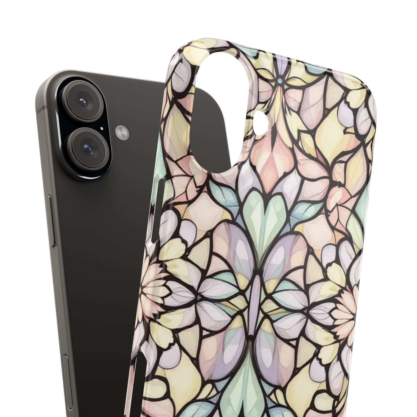 Floral Pattern Slim Phone Case - Perfect Gift for Nature Lovers, Stylish Accessory, Mobile Protection, Unique Design, Spring Vibes