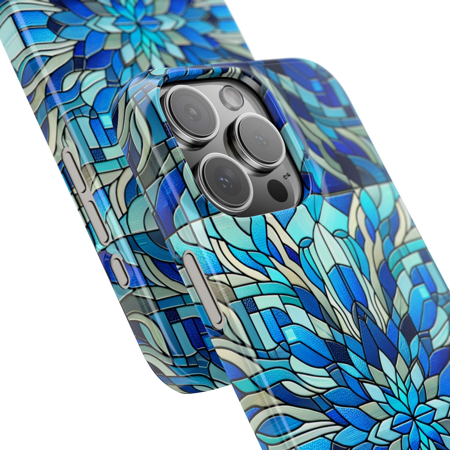 Stained Glass Slim Phone Cases, Floral Phone Covers, Unique Gifts, Artistic Phone Skins, Smartphone Accessories, Stylish Cases