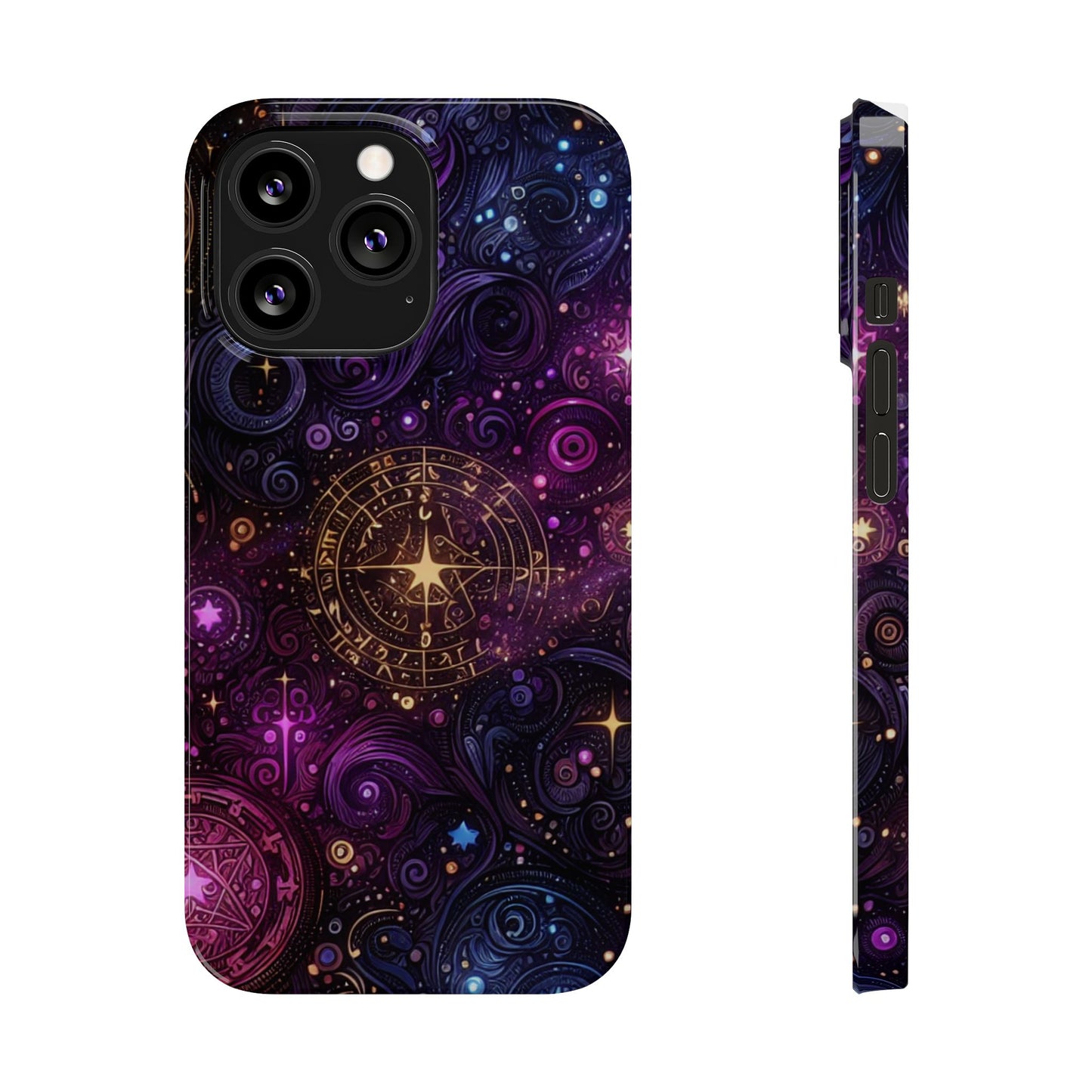Galactic Slim Phone Cases - Cosmic Design, Astrology Gift, Galaxy Phone Cover, Starry Night Case, Space Lover Accessory