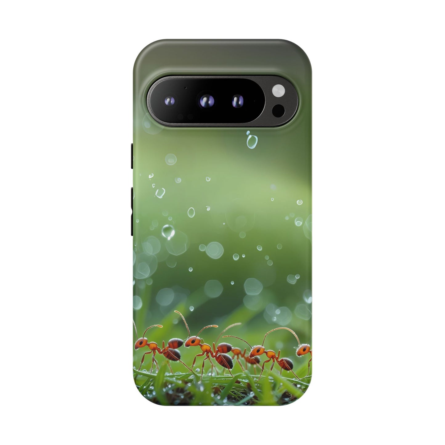 Marching Ant Pattern Tough Phone Case - Realistic Insect Art, Minimalist Nature Aesthetic, Compatible with iPhone, Galaxy, and Google Phones