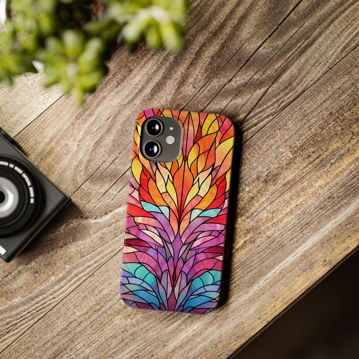 Vibrant Floral Slim Phone Cases, Colorful Smartphone Cover, Artistic Phone Skin, Unique Gift for Her, Nature-Inspired Accessory