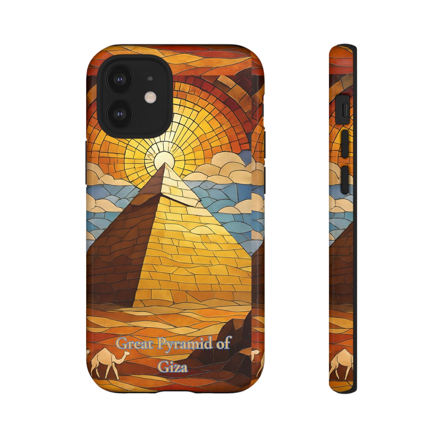 Great Pyramid of Giza Tough Phone Case - Ancient Egypt Aesthetic, World Wonder Art Design, Compatible with iPhone, Galaxy, and Google Phones