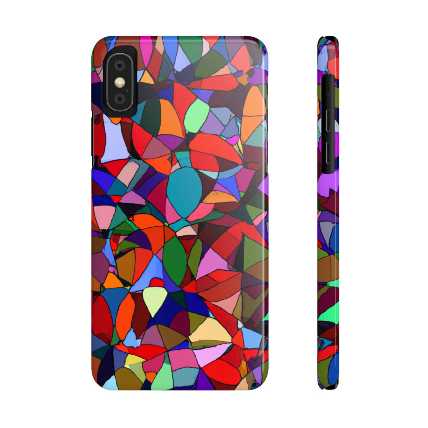 Vibrant Geometric Phone Case - Artistic Slim Cover for iPhone, Colorful Accessories, Unique Gift for Phone Lovers, Modern Art