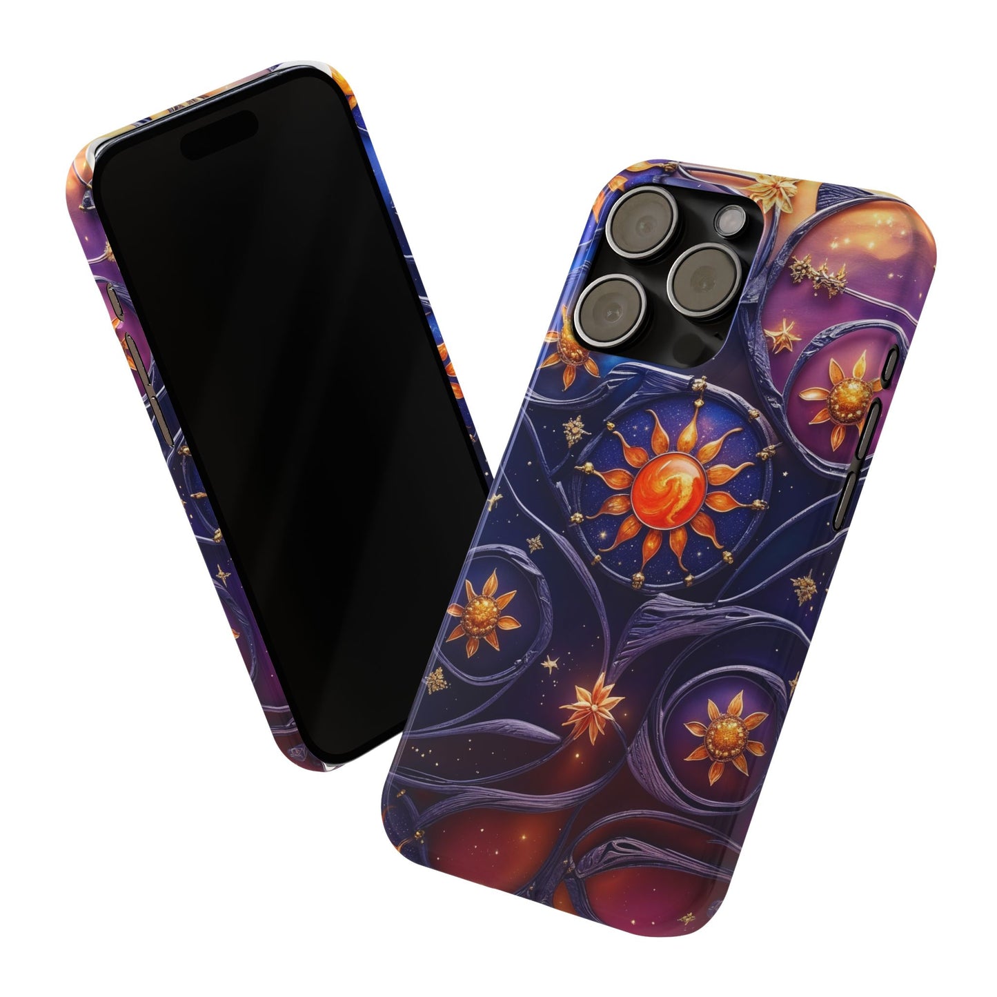 Celestial Slim Phone Cases, Starry Sky Phone Cover, Zodiac Design, Astrology Gift, Cosmic Phone Accessories