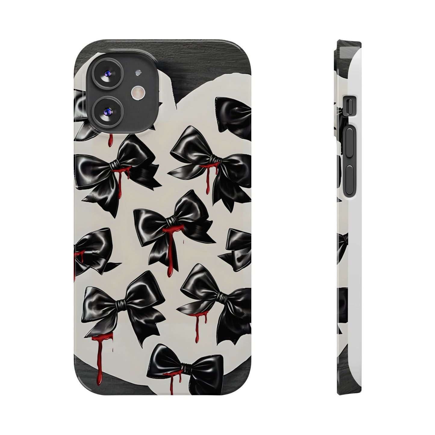 Spooky Halloween Slim Phone Case, Goth Coquette Aesthetic, Cute Horror Style, Perfect for Birthdays and Special Occasions