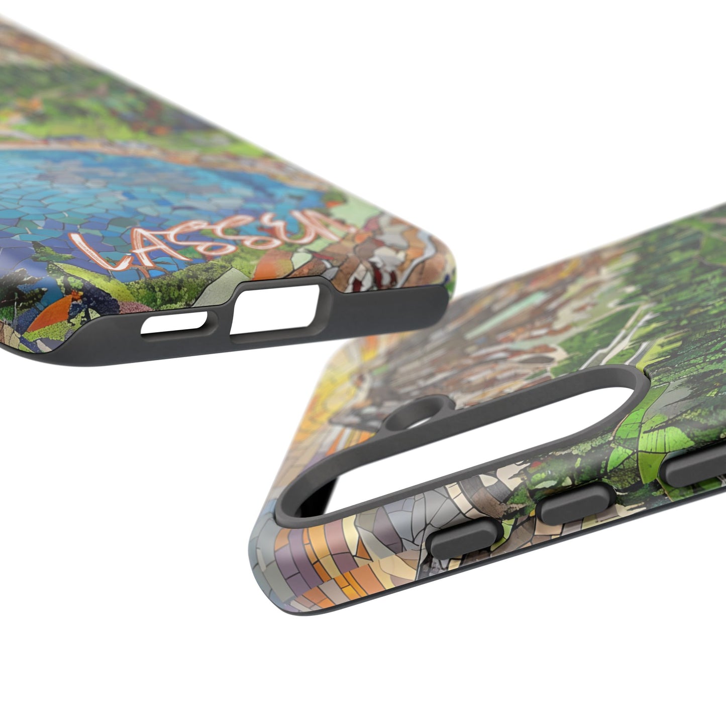 Lassen Volcanic National Park California Phone Case, Mosaic Phone Case, Mountain Nature Art, National Park Gift, Scenic Forest Phone Cover