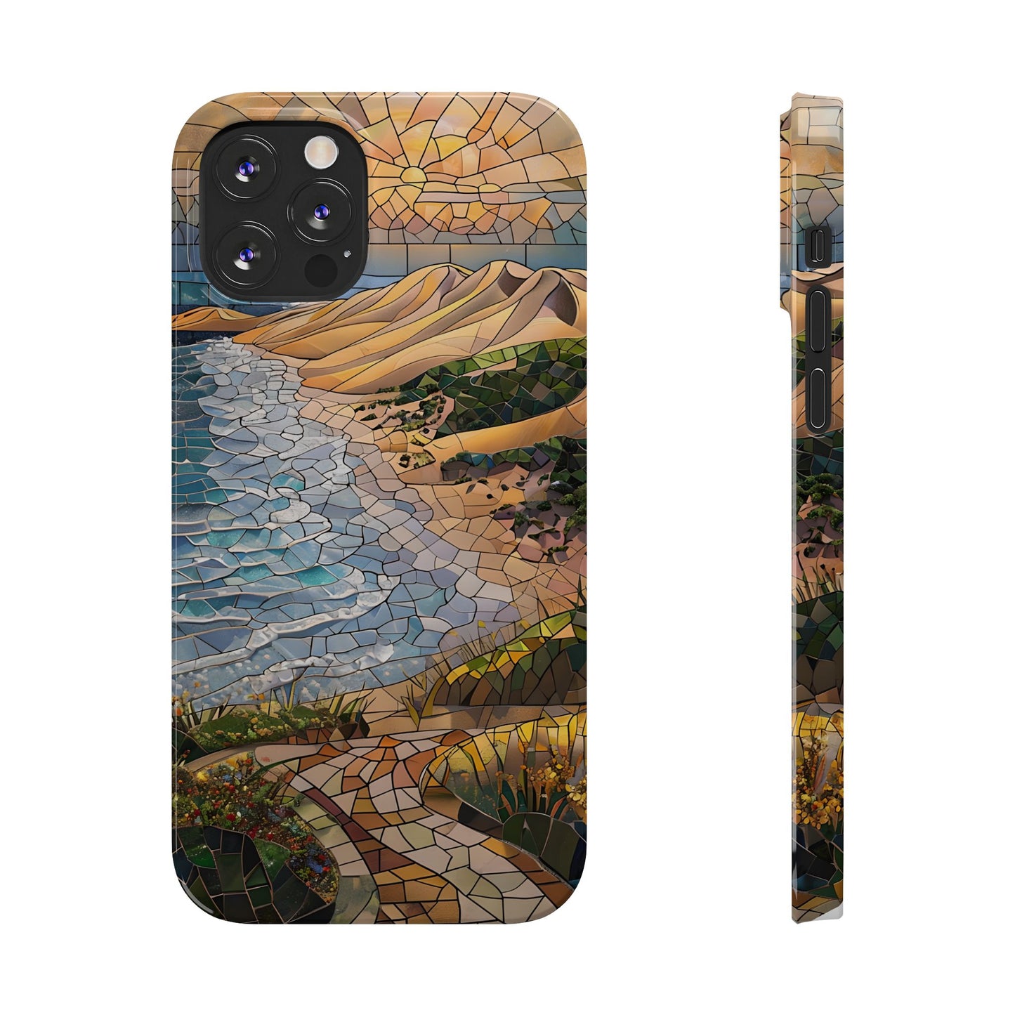 Indiana Dunes National Park Michigan Slim Phone Case, Mosaic Phone Case, East U.S. Nature Art, Coastal Chic, Ocean Lovers, Nature Inspired