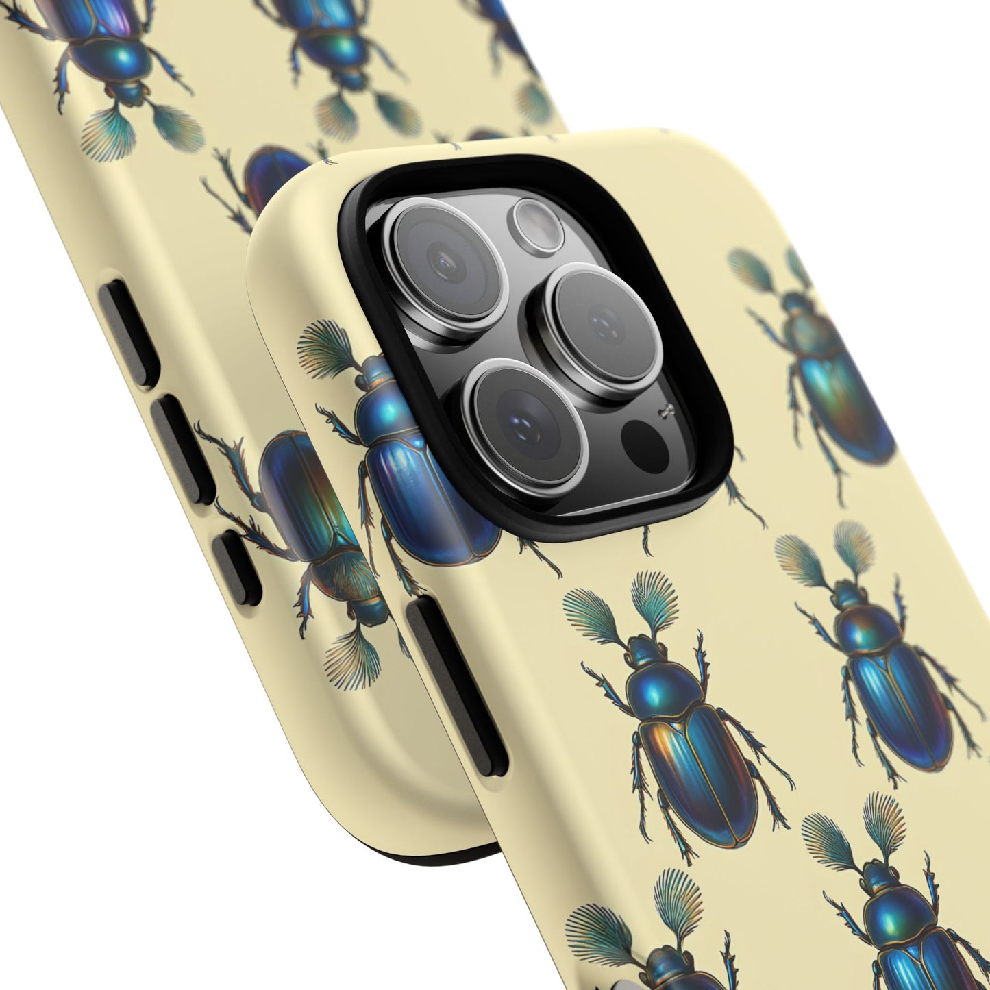 Beetle Tough Phone Case - Nature-Inspired Insect Art, Vintage Bug Pattern Design, Compatible with iPhone, Galaxy, and Google Phones