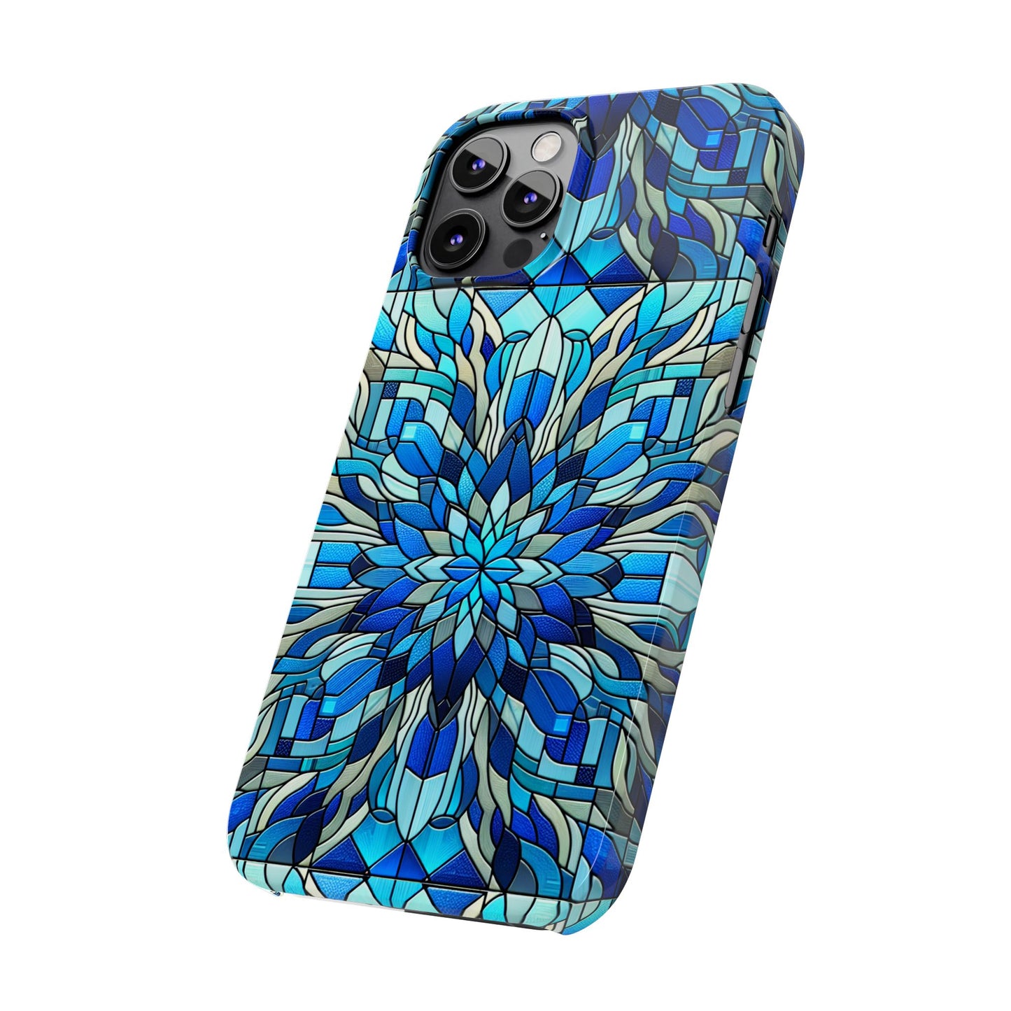 Stained Glass Slim Phone Cases, Floral Phone Covers, Unique Gifts, Artistic Phone Skins, Smartphone Accessories, Stylish Cases