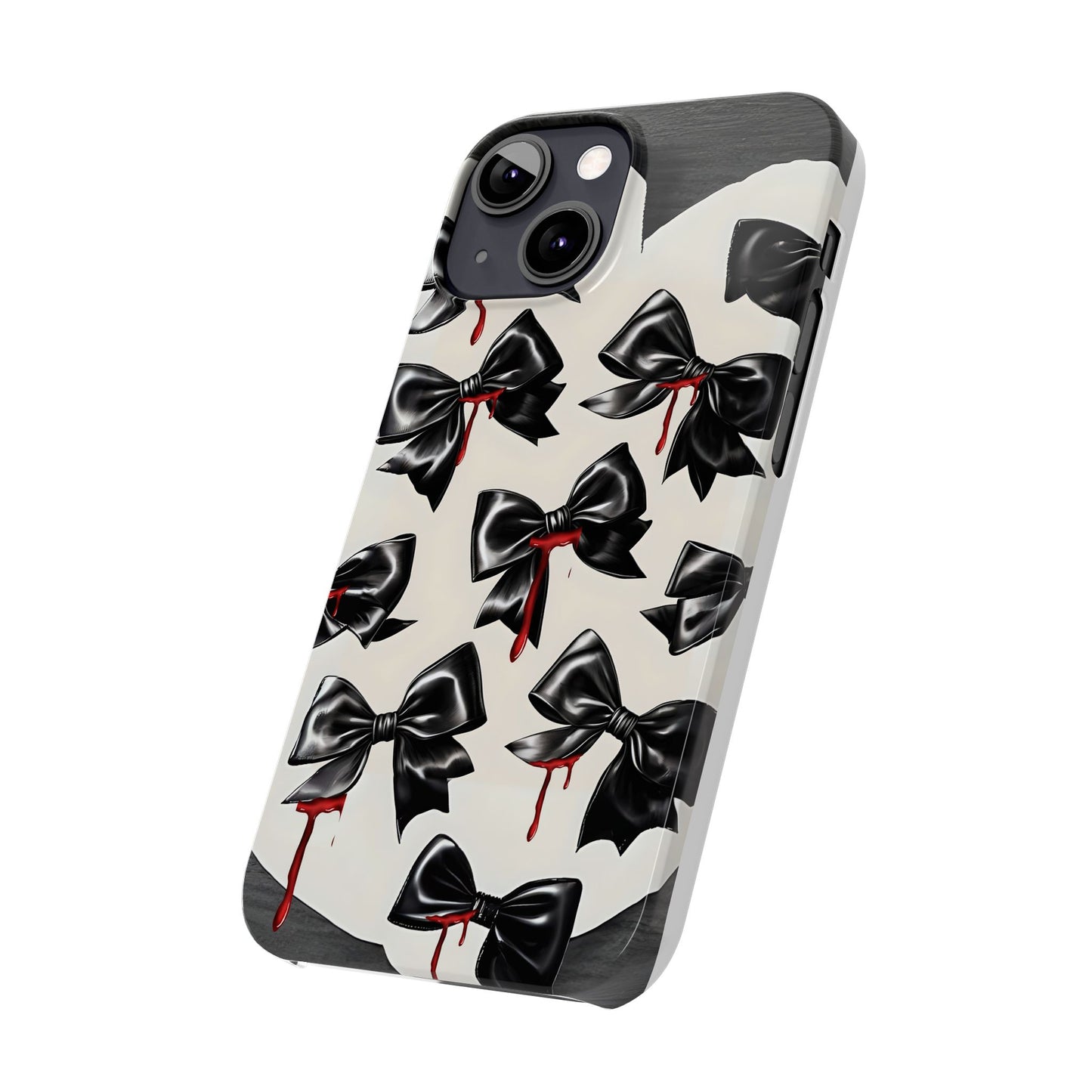 Spooky Halloween Slim Phone Case, Goth Coquette Aesthetic, Cute Horror Style, Perfect for Birthdays and Special Occasions