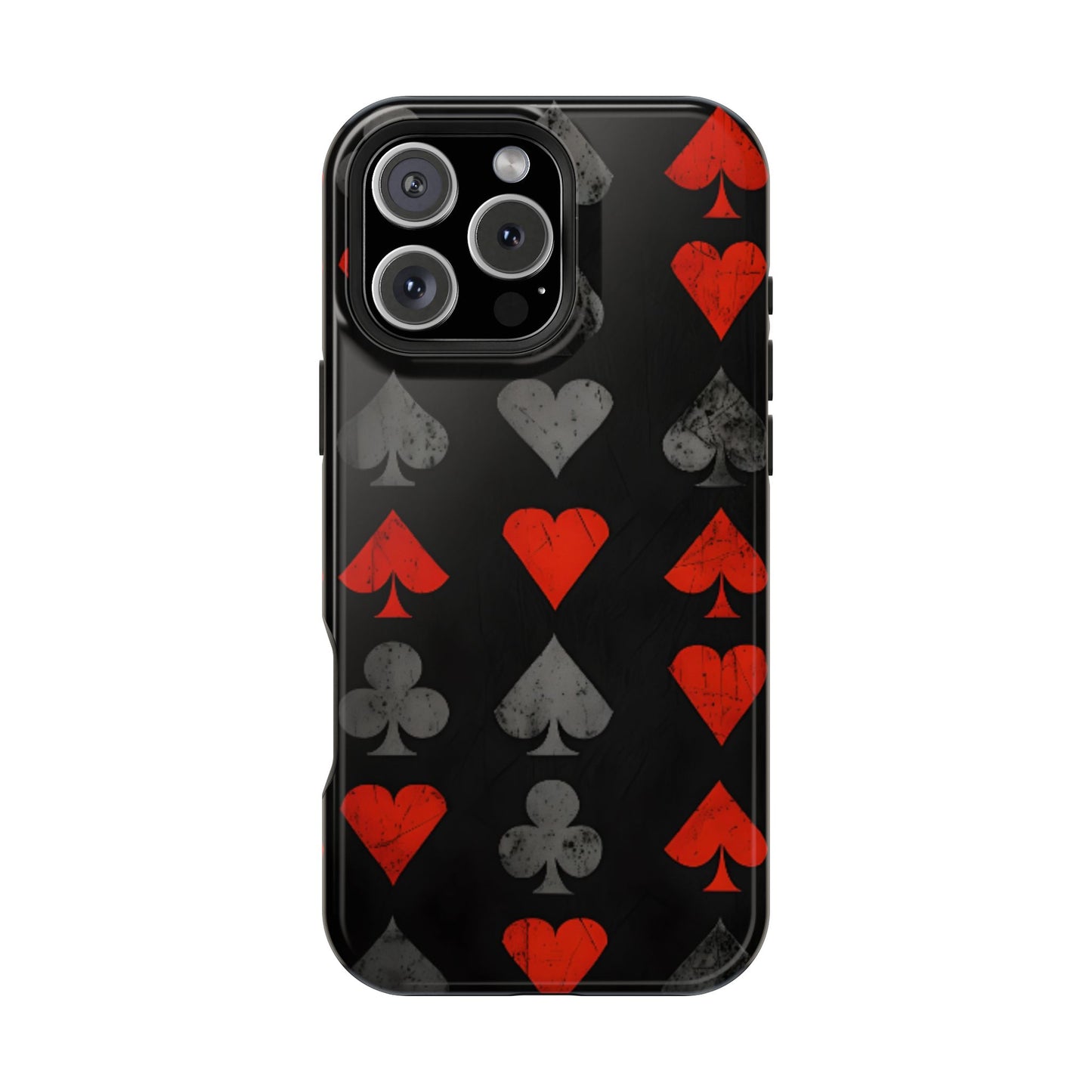 Alice in Wonderland Magnetic Phone Case, Dark Fantasy Card Suits Phone Cover, Compatible with iPhone 17, 16, 15, 14, 13