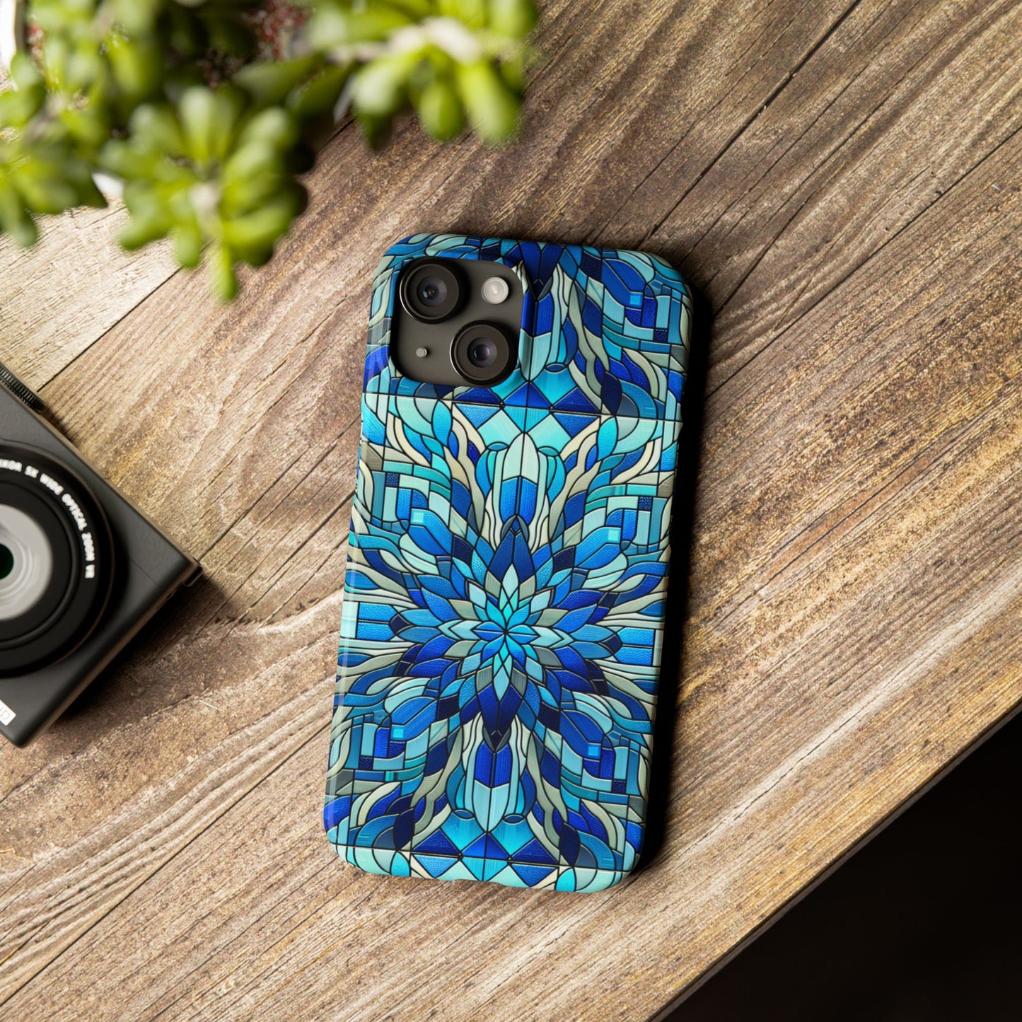 Stained Glass Slim Phone Cases, Floral Phone Covers, Unique Gifts, Artistic Phone Skins, Smartphone Accessories, Stylish Cases