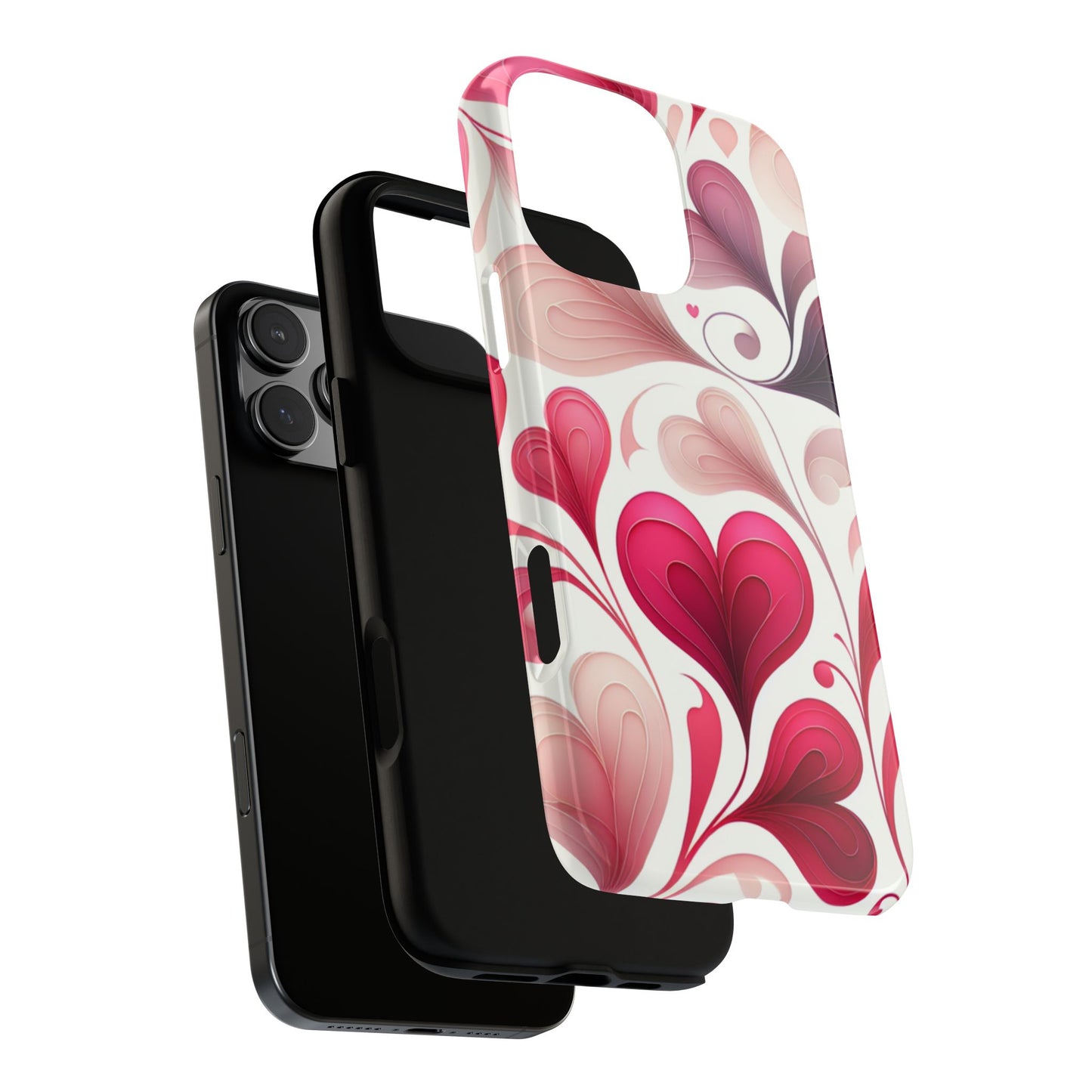 Coquette Romance Stained Glass Design Heart Case for iPhone 16 15 14 13 12 11 Pro Max & Samsung Galaxy - Cute Tough Romantic Gift for Her