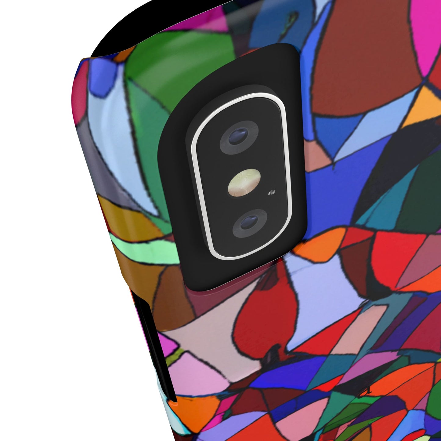 Colorful Stained Glass Modern Abstract- Colorful Art, Stylish Accessory, Fun Gift, Unique Design, Phone Protection