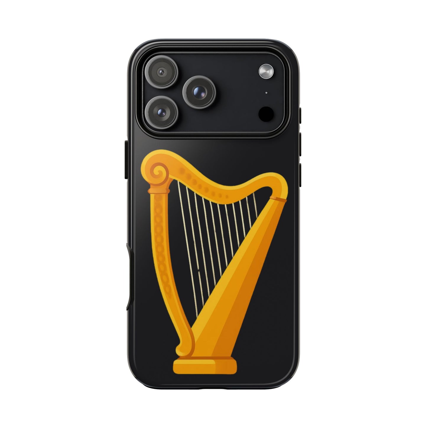 Irish Harp Tough Phone Case Celtic Ireland Symbol Heritage Gift Compatible with iPhone 17 16 15 14 13 12 11 Pro Max Galaxy Google Pixel