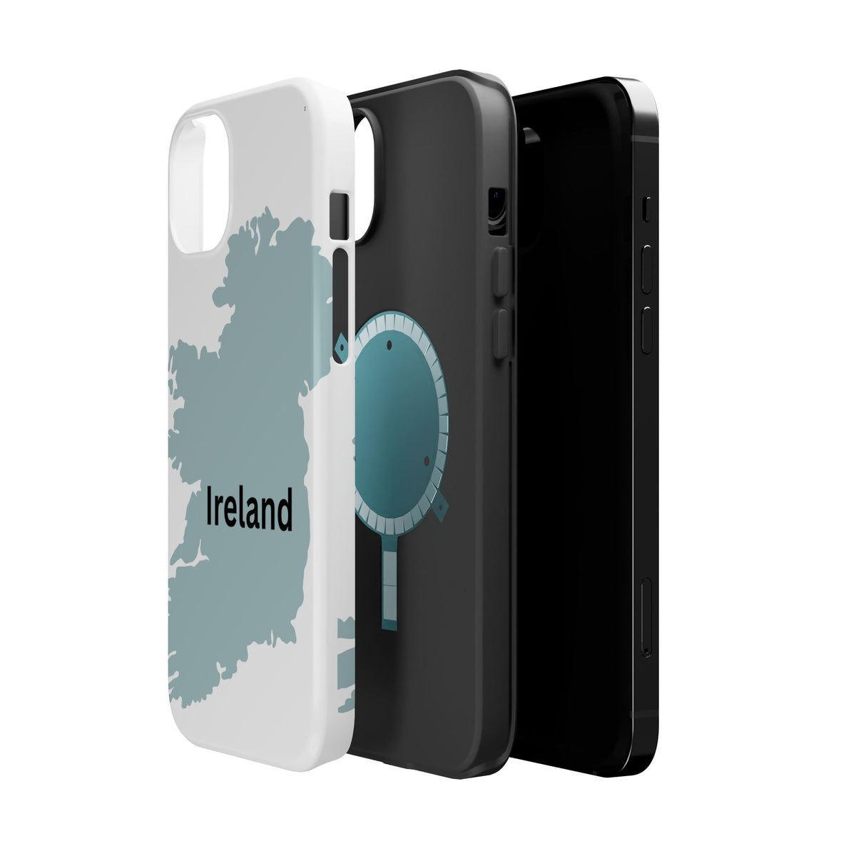 Ireland Map Magnetic Phone Case, Country Map Phone Cover Compatible with iPhone 17, 16, 15, 14, 13