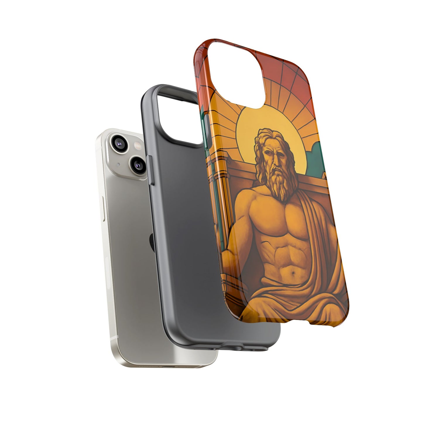 Olympia Zeus Statue Tough Phone Case - Classic Greek Art Design, Historic World Wonder Aesthetic, Compatible with iPhone, Galaxy, and Google