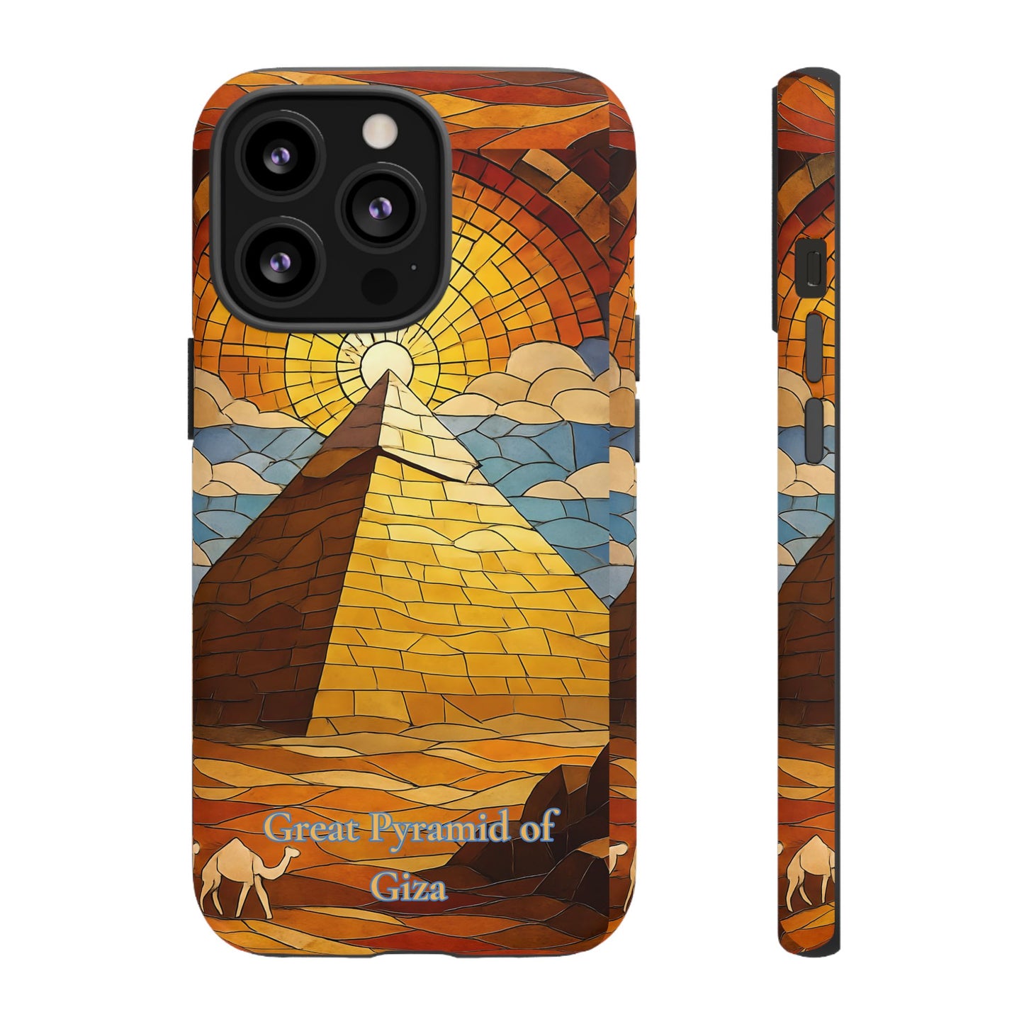 Great Pyramid of Giza Tough Phone Case - Ancient Egypt Aesthetic, World Wonder Art Design, Compatible with iPhone, Galaxy, and Google Phones