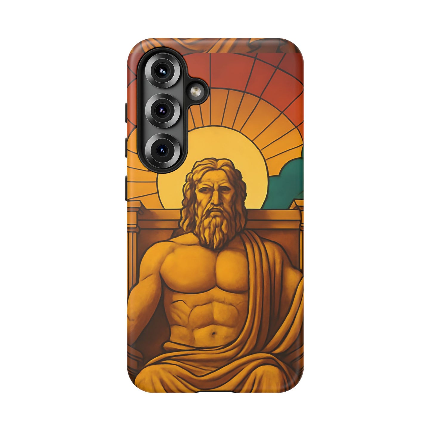 Olympia Zeus Statue Tough Phone Case - Classic Greek Art Design, Historic World Wonder Aesthetic, Compatible with iPhone, Galaxy, and Google