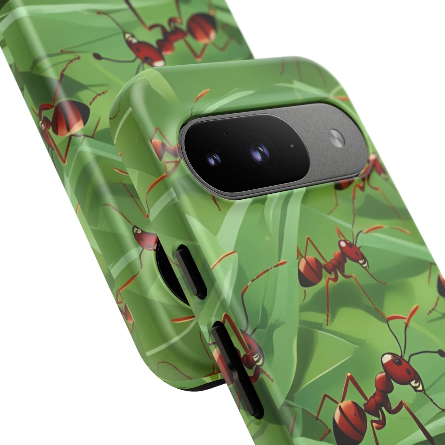 Marching Ant Pattern Tough Phone Case - Realistic Insect Art, Minimalist Nature Aesthetic, Compatible with iPhone, Galaxy, and Google Phones