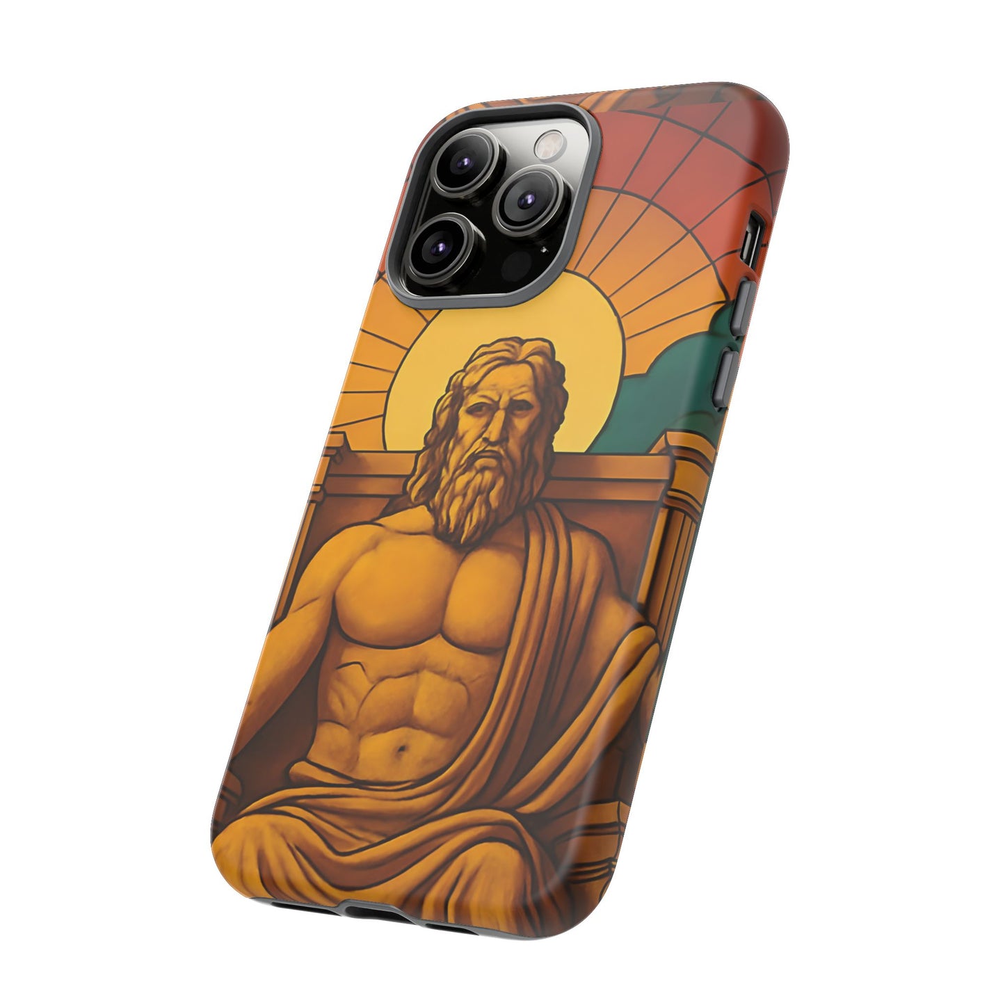 Olympia Zeus Statue Tough Phone Case - Classic Greek Art Design, Historic World Wonder Aesthetic, Compatible with iPhone, Galaxy, and Google
