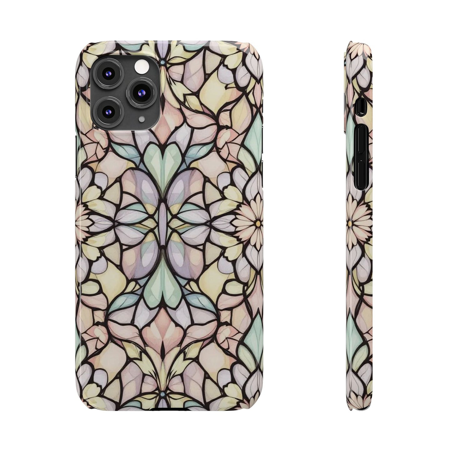 Floral Pattern Slim Phone Case - Perfect Gift for Nature Lovers, Stylish Accessory, Mobile Protection, Unique Design, Spring Vibes