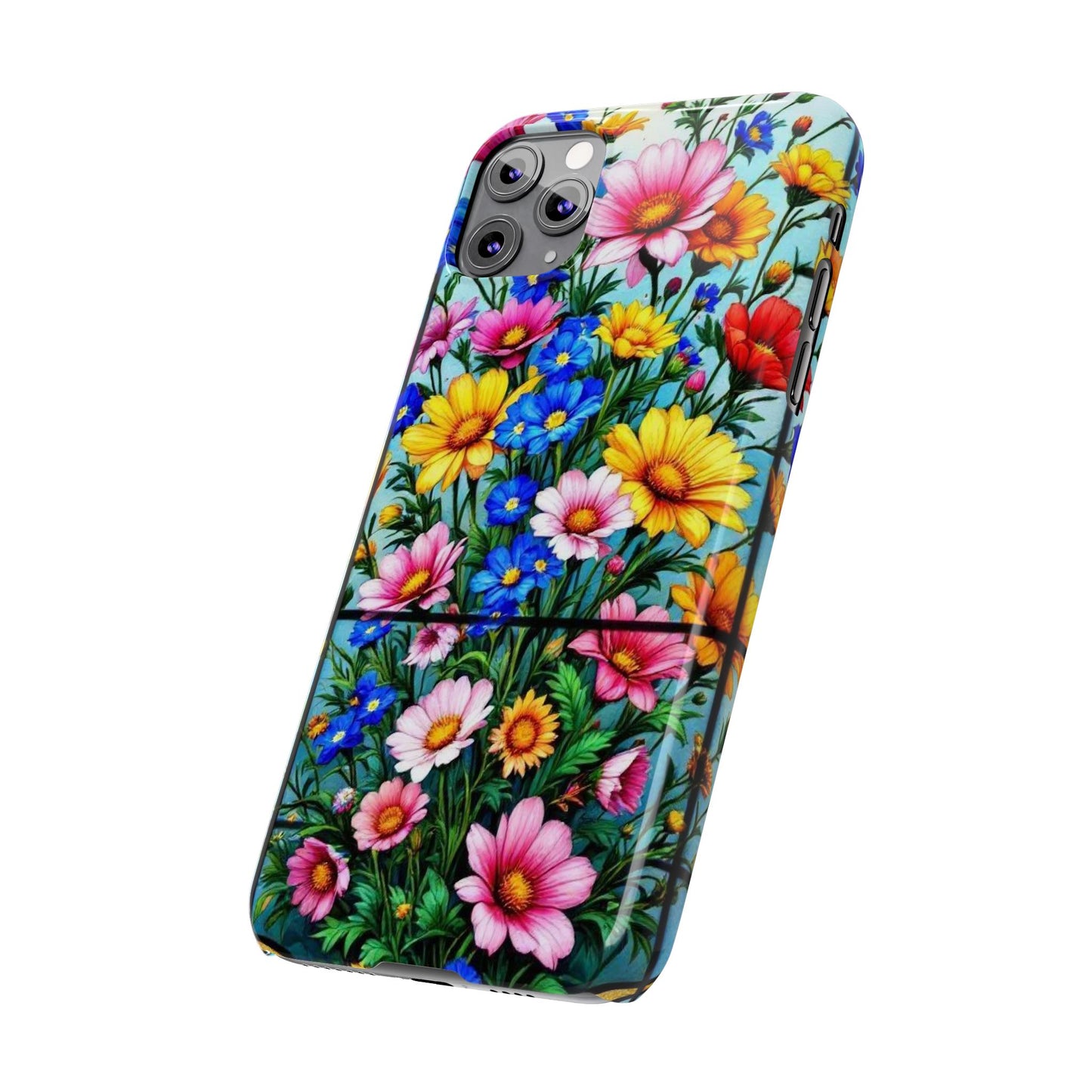 Vibrant Floral Slim Phone Cases | Cute Phone Cover Gifts for Nature Lovers, Spring Decor, Birthday or Holiday Gifts, Flower Design