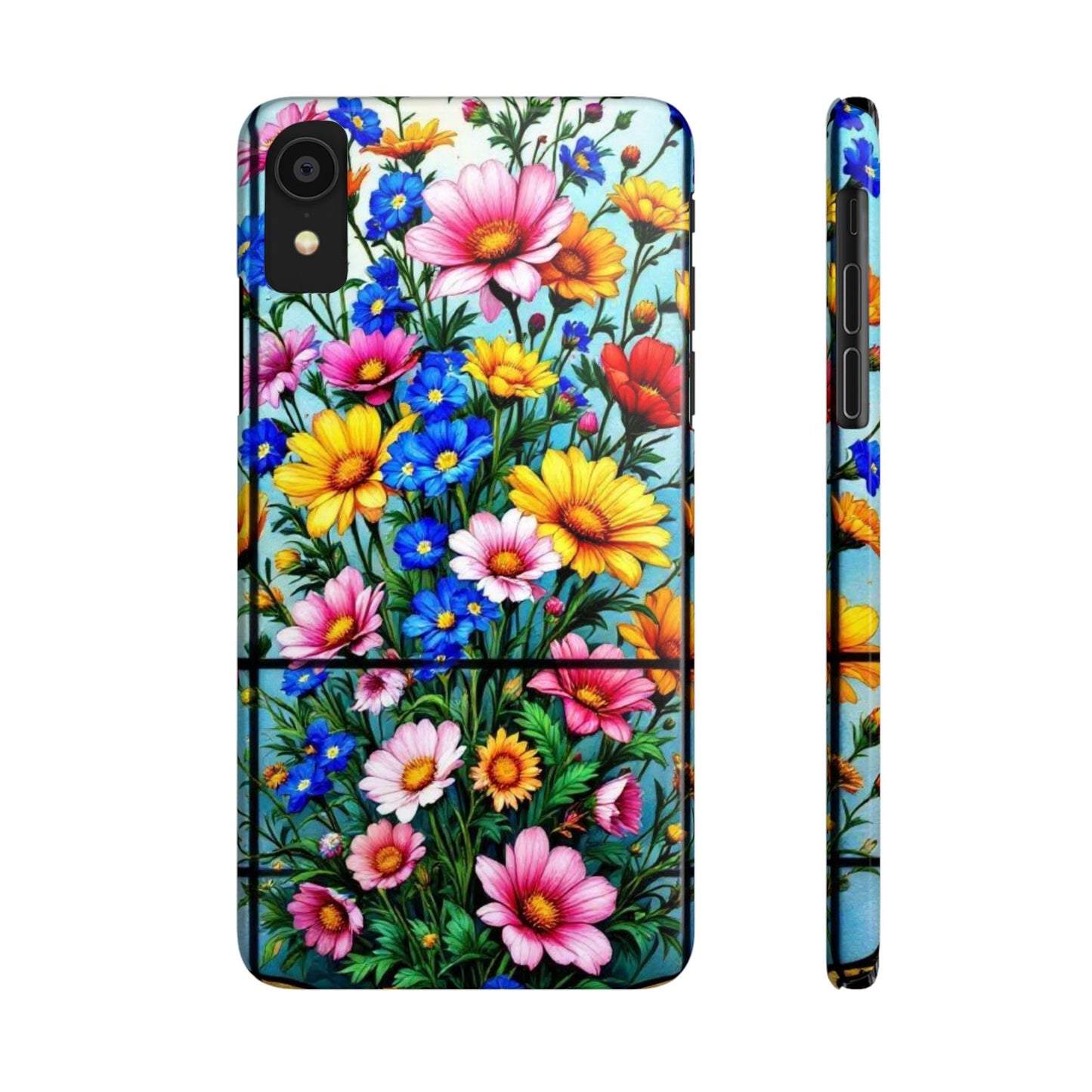 Vibrant Floral Slim Phone Cases | Cute Phone Cover Gifts for Nature Lovers, Spring Decor, Birthday or Holiday Gifts, Flower Design