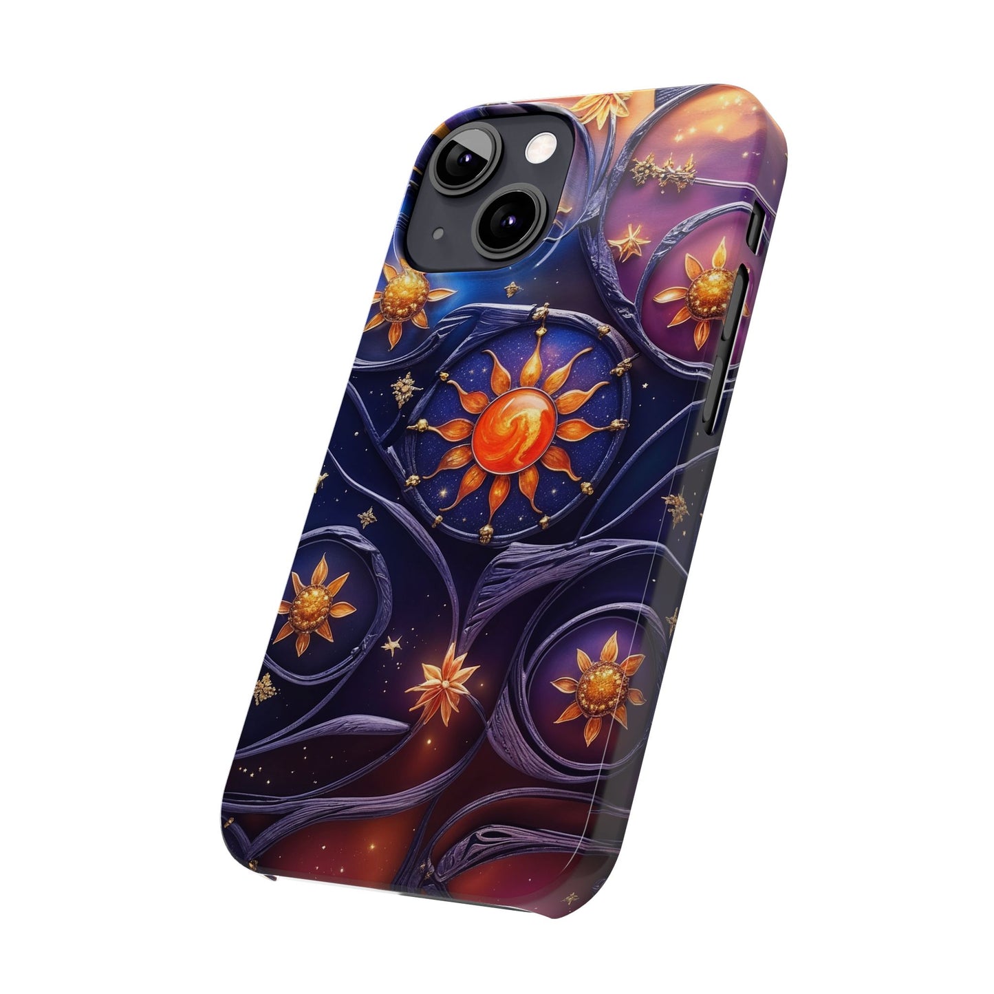 Celestial Slim Phone Cases, Starry Sky Phone Cover, Zodiac Design, Astrology Gift, Cosmic Phone Accessories