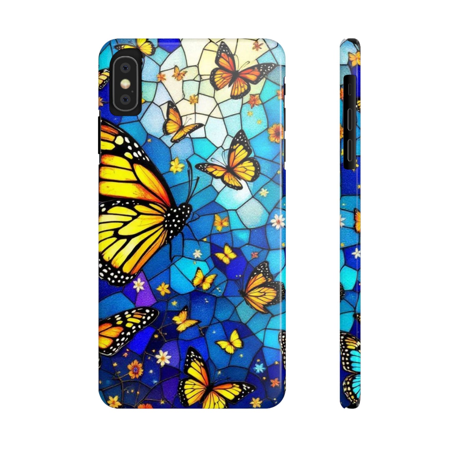 Butterfly Garden Slim Phone Case - Colorful Floral Design, Gift for Nature Lovers, Birthday Surprise, Eco-Friendly, Summer Vibes