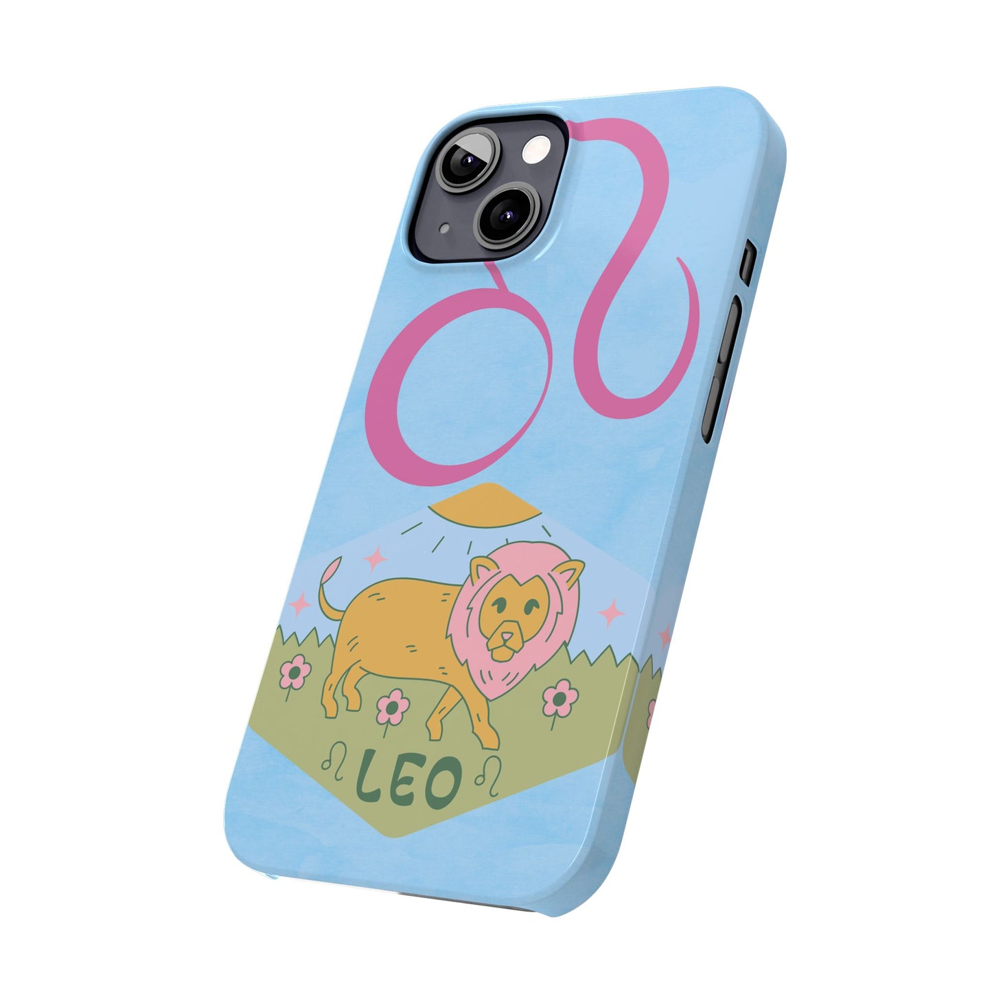 Leo Zodiac Slim Phone Case, Astrology Gift for Her, Celestial Star Sign Cover, Compatible with iPhone 17, 16, 15, 14, 13, 12, 11