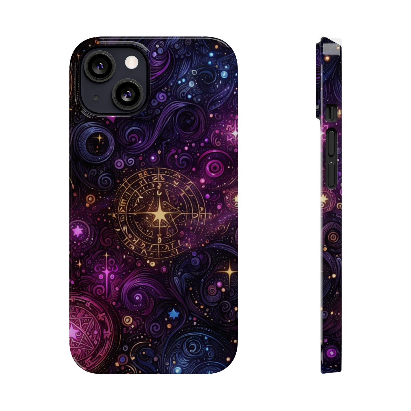 Galactic Slim Phone Cases - Cosmic Design, Astrology Gift, Galaxy Phone Cover, Starry Night Case, Space Lover Accessory