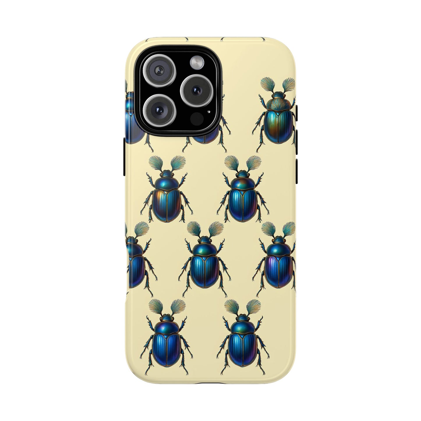 Beetle Tough Phone Case - Nature-Inspired Insect Art, Vintage Bug Pattern Design, Compatible with iPhone, Galaxy, and Google Phones