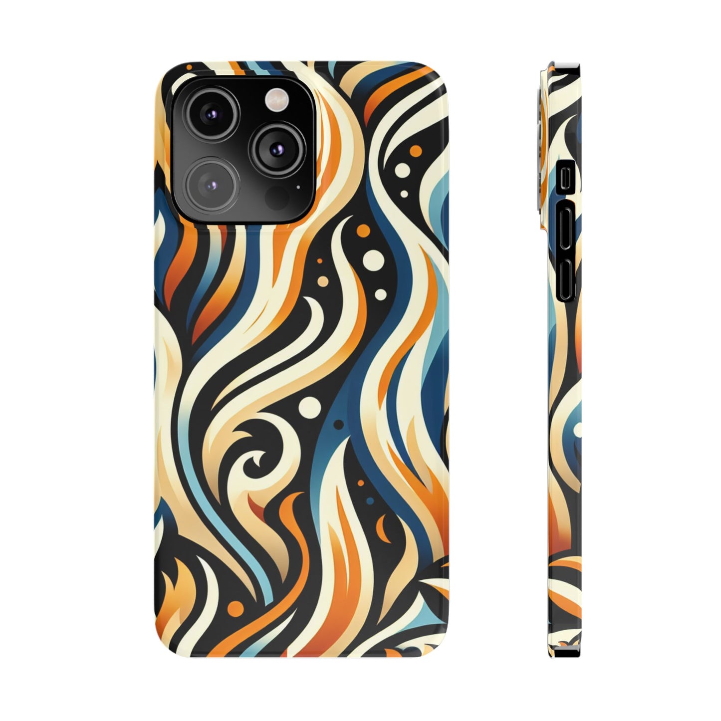 Stylish Slim Phone Cases with Bold Abstract Design, Phone Accessories, Trendy Gift, Unique Art, Colorful Protective Cover