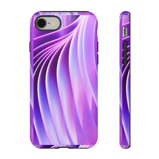 Lavender Wave Tough Phone Case - Abstract Gradient Art, Purple Aesthetic Design, Compatible with iPhone, Galaxy, and Google Phones