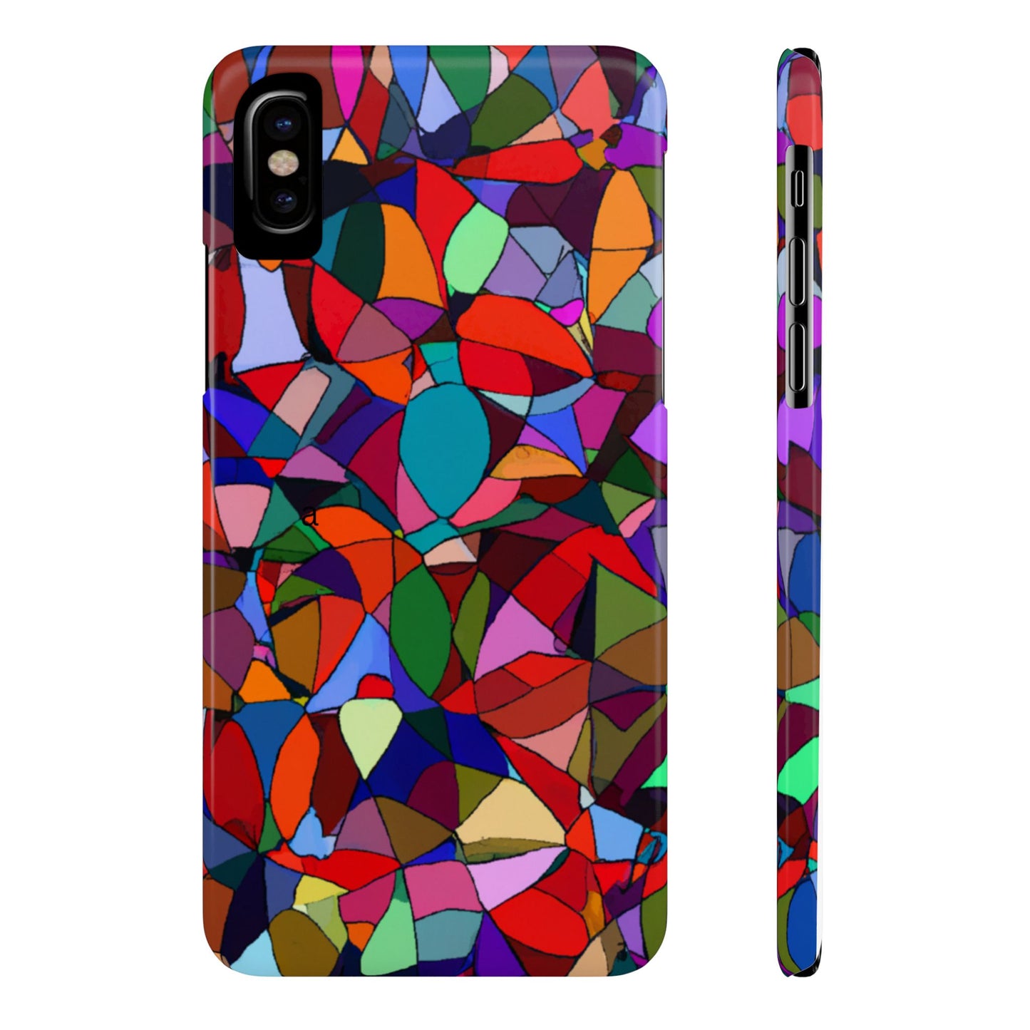 Vibrant Geometric Phone Case - Artistic Slim Cover for iPhone, Colorful Accessories, Unique Gift for Phone Lovers, Modern Art