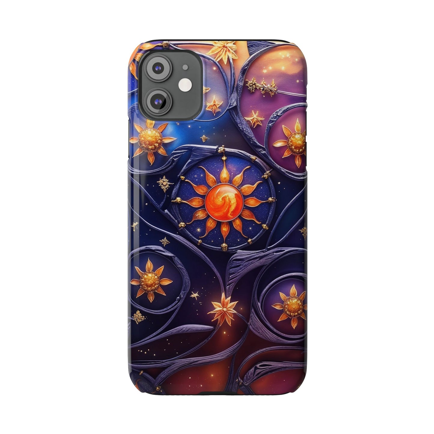 Celestial Slim Phone Cases, Starry Sky Phone Cover, Zodiac Design, Astrology Gift, Cosmic Phone Accessories