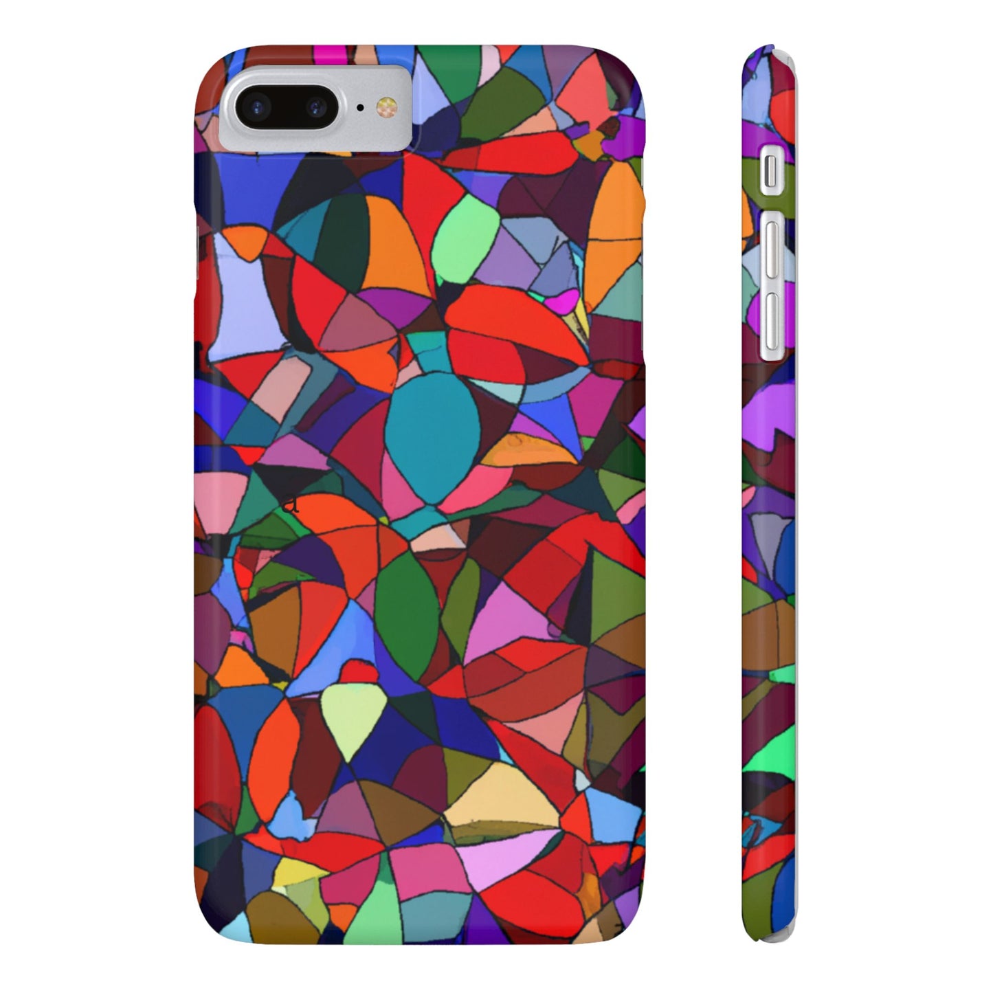 Vibrant Geometric Phone Case - Artistic Slim Cover for iPhone, Colorful Accessories, Unique Gift for Phone Lovers, Modern Art