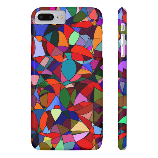 Vibrant Geometric Phone Case - Artistic Slim Cover for iPhone, Colorful Accessories, Unique Gift for Phone Lovers, Modern Art